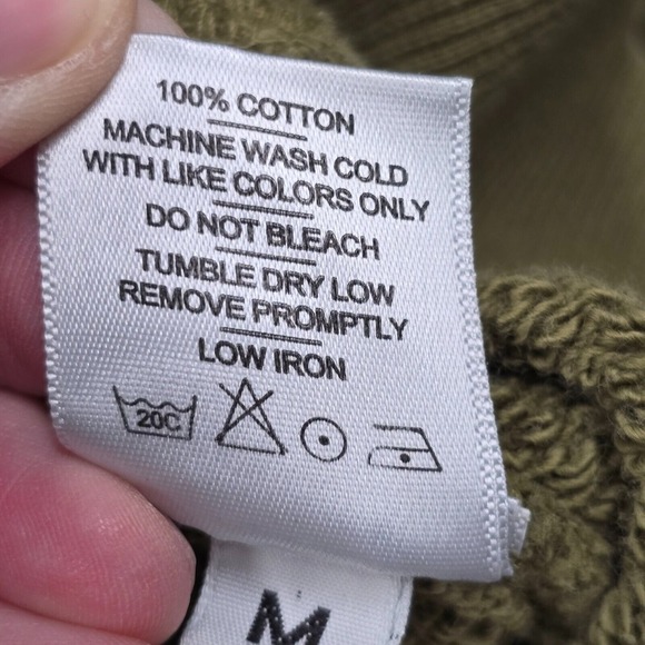 American Giant Sweater Medium Green Full Zip Long Sleeve Midweight Sweatshirt - Picture 9 of 14